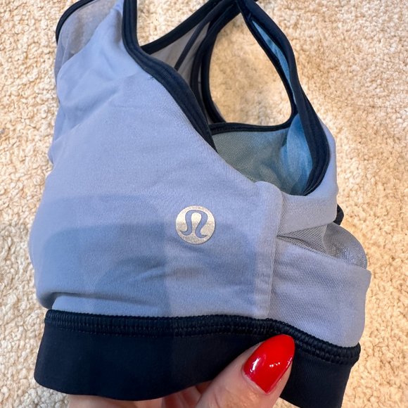 lululemon sports bra blue single shoulder yoga size 4 - Picture 3 of 6